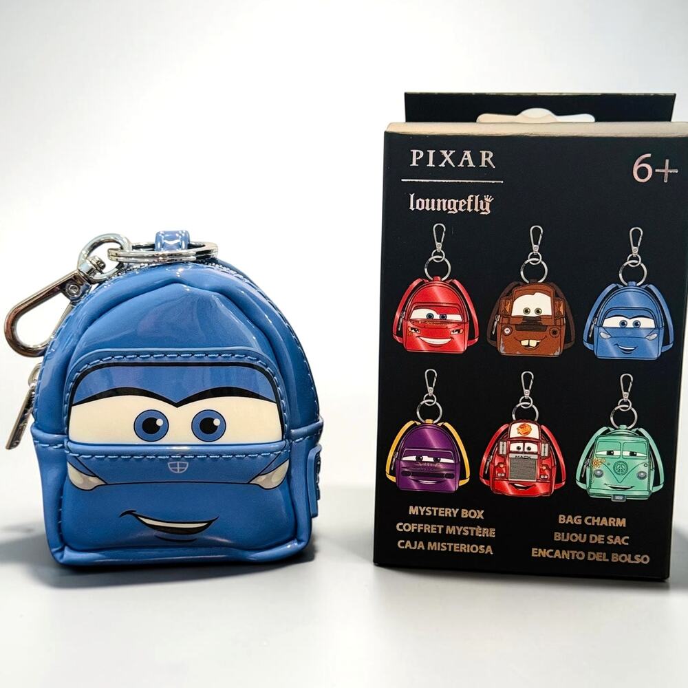 Loungefly Disney Pixar Cars Sally Mini Backpack Bag Charm Keychain New